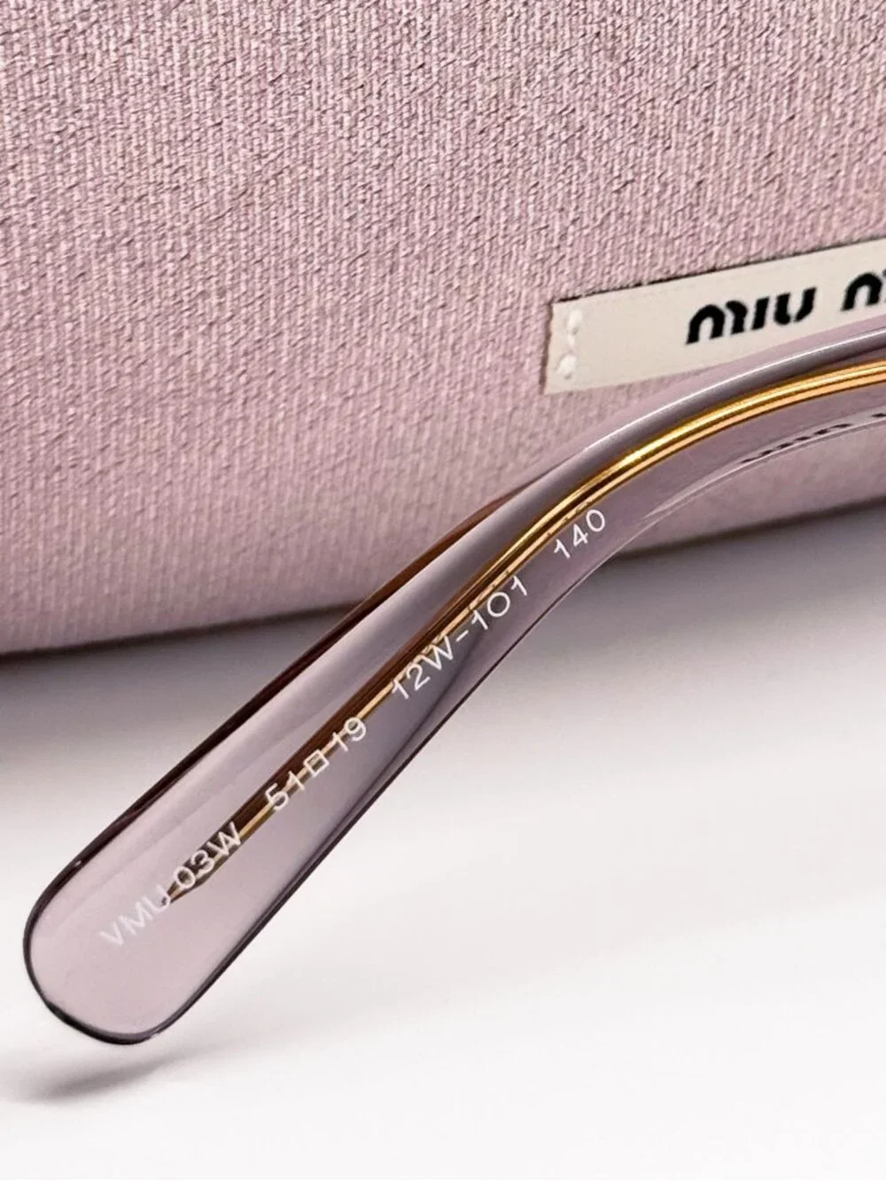 New Miu Miu MU03WV 12W1O1 Clear Pink Women Eyeglasses